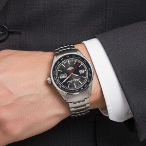 NWT Authentic Mathey-Tissot Atlas Quartz Black Dial Men's Watch